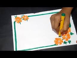 Simple Border Design For Kids School Project Work Designs Youtube Border Design School Projects Simple Borders