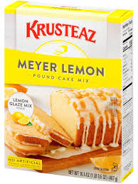 My mom always uses duncan hines brand, but any similar boxed lemon cake mix will work. Buy Krusteaz Meyer Lemon Pound Cake Mix With Lemon Glaze 16 5 Ounce Pack Of 6 Online In Vietnam B08jh541sr