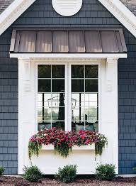 Exterior Ideas Window Box Ideas Tin Roof Ideas Navy And White Exteriors House Exterior Exterior House Colors Window Trim Exterior