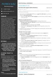 free marketing analyst resume sample