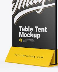 5,000+ vectors, stock photos & psd files. Plastic Table Tent Mockup In Indoor Advertising Mockups On Yellow Images Object Mockups