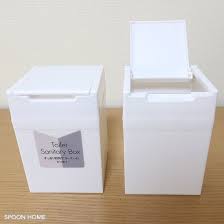セリアの新商品 トイレサニタリーボックス のブログ画像 グッズ 収納 収納 サニタリー キャンドゥ 収納