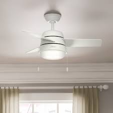 Shop hunter ceiling fans with lights of the highest quality, on sale at hansen wholesale! Hunter Fan 36 Aker 3 Blade Led Standard Ceiling Fan With Pull Chain And Light Kit Reviews Wayfair