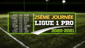 الرابطة التونسية المحترفة الأولى لكرة القدم) et championnat national tunisien entre 1956 et 1994. Programme De La 25e Journee De Ligue 1