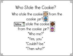 Who Stole The Cookie Pocket Chart Activities