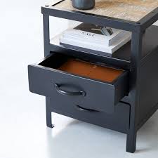Sometimes i place my whiskey there, my husband puts his tea or coffee there, just between sips you understand. Tikamoon Industriel Metal Bedside Table
