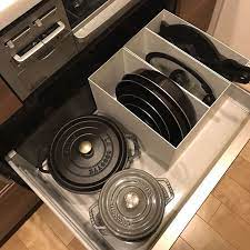 キッチン キッチン収納 ファイルボックス ストウブ 断捨離中 などのインテリア実例 2016 11 02 08 55 30 roomclip ルームクリップ 収納 アイデア 収納 アイデア キッチン コンロ下 収納