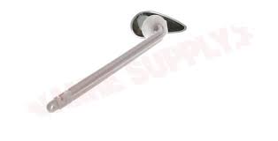 Trip lever, tank, material of construction plastc, color/finish chrome, fits baby devoro tanks, manufacturers warranty length 1 year. 047192 0020a American Standard 6 30deg Plastic Tank Lever Chrome Amre Supply