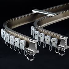 More information about bay window curtain poles. Heavy Duty Flexible Track For Bay Window Aluminum Alloy Silent Curtain Rod Curtain Rods Hardware Home Garden Worldenergy Ae