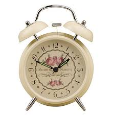 4 Vintage Alarm Nonticking Silent Quartz Analog Double Bell Night Light Floral Retro Desk Clocks More Info Could Be Found A Alarm Clock Vintage Bedside Clock