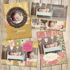 Baby Birth Announcement Psd Template Set Beauty Box 10 Etsy Baby Birth Announcement Birth Announcement Girl Birth Announcement