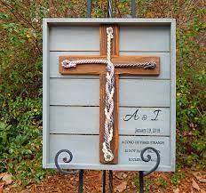 A cord of three strands offers a close study of the logan square neighborhood association, a grassroots organization on the northwest side of chicago, whose work on parent engagement has drawn national attention. Cord Of Three Strands Cross Sign Unity Braids Board Sign