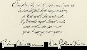 Warmest wishes of the season from our family to yours. White House Christmas Card 1996