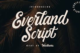 Download Everland Script Today We Have A Huge Range Of Script Font Products Available Commercial License Inc Bold Script Font Types Of Lettering Script Fonts