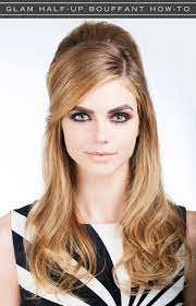 Hair How To Glam Half Up Bouffant Vintage Hairstyles Retro Hairstyles Bouffant Hair