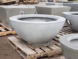 Spruce up your garden with a custom planter. Large Concrete Planter Wood Burning Fire Pit Accent Pot Spring Lawn Garden Outdoor Auction Concrete Planters Pavers Table Tops And More K Bid