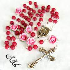 Made From Your Flowers Soft Ceramic Rose Our Father Beads Flower Bead Hail Mary Beads Memory Rosary Funeral Rosary Keepsake Rosary In 2021 Rose Petal Beads How To Make Beads Flower Soft