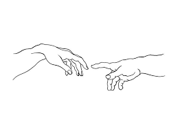 The Creation Of Adam Print Michelangelo Printable Adam Illustration One Line Hands Wall Art Aesthetic Drawing The Creation Of Adam Outline Art