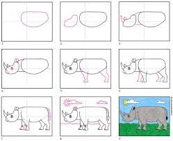 Let's draw a jolly giraffe. How To Draw A Rhinoceros Art Projects For Kids
