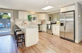 Thermofoil cabinets are similar to laminate, with a vinyl coating placed over a manufactured or pressed wood base. Laminate Vs Hardwood Flooring Pros And Cons Designing Idea
