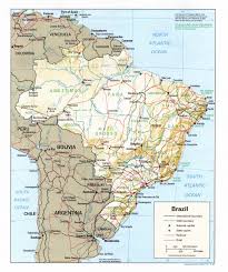 Stadtplan são paulo (interaktive karte). Landkarte Brasilien Reliefkarte Weltkarte Com Karten Und Stadtplane Der Welt
