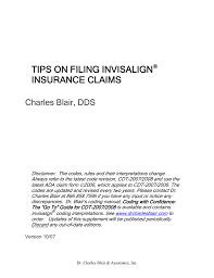 Dental insurance for braces & orthodontics. Tips On Filing Invisalign Insurance Claims