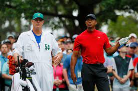 Tiger Woods Caddie Is Wearing An Nfl Jersey Under His Jumper Today