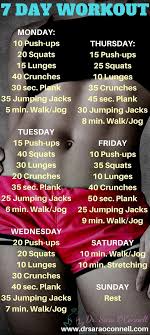 Dr Sara O Connell Bodyweight Workout 7 Day Workout Fitness Body
