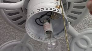 Also, the light switch itself may wear out or fail. Ceiling Fan Pull Switch Repair How To Repair Fan With Single Light Fixture Youtube