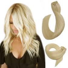 Hair extensions will leave your hair damaged, broken, and extremely thin. Amazon Com Clip In Hair Extensions Platinum Blonde Real Human Hair Extensions Clip On For Fine Hair 7 Pieces 70 Gram Silky Straight Weft Remy Clip In Human Hair Extensions 18 Inch
