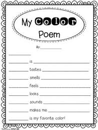 Color Shape Poetry Writing Templates Writing Templates Poem Template Poetry Templates