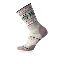 Details About Smartwool Womens Phd Outdoor Light Pattern Crew Socks Pink White