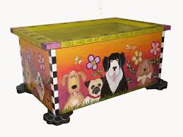 Free Shipping Pet Toy Box Pet Storage Dog Toy By Woodwithheart 475 00 Stuffed Animal Storage Dog Toy Box Whimsical Painted Furniture