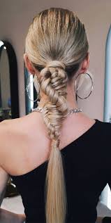 Start with a dutch braid across the top of your head and feed it into a side ponytail. Cute Braided Hairstyles To Rock This Season Sleek Modern Braided Ponytail