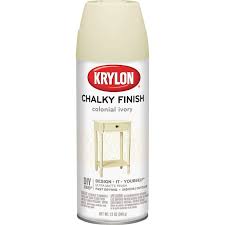 Krylon Chalky Finish 12 Oz Chalk Spray Paint Colonial Ivory Almandoz Hardware Ltd