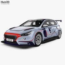 3d Model Of Hyundai I30 N Tcr Hatchback 2017 Hatchback Hyundai Hyundai Cars