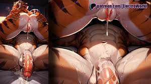 Master Tigress from Kung Fu Panda and Shaolins dick-swallowing ahegao!