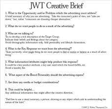 Such as pdf, jpg, animated gifs, pic art, logo, black and white, transparent, etc. Jwt Creative Brief Creative Brief Template Ads Creative Creative Advertising