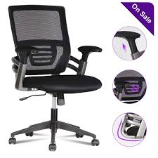 Lentia Ergonomic Office Chair Mid Back Black Mesh Executive Swivel Chair With Adjustable Padded Armrests 330 Lb Max We Office Chair Chair Leather Office Chair