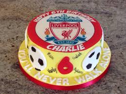 Just in case shape and dimension is actually quite important to you, here's a tutorial from bake like a pro for icing the laces of the football closer to the side to make the ball look more rounded like it's tipping forward, even though it's sitting flat. Liverpool Cake Topper 1 Topcake Ireland
