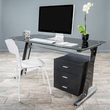 Glass top writing desk,computer gaming desk for small spaces, student study desk, premium tempered glass home office desk. Berlin Computer Desk Walmart Com Walmart Com