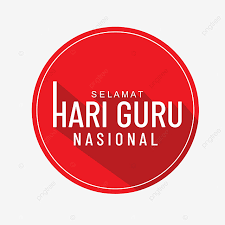 Red Badge With Selamat Hari Guru Nasional Text Hari Guru Vector Cartoon Png And Vector With Transparent Background For Free Download