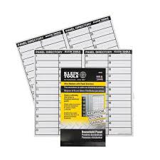 Label your electrical panel with a fine permanent marker, as pen and pencil will quickly fade over time. Klein Tools Wire Marker Book Household Electric Panel With Directory 56255 The Home Depot