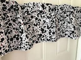Black And White Valance Curtains Black And White Many Faces Of Mickey Mouse Curtain Valance Mickey Mouse Curtains Valance Curtains Mickey Decorations