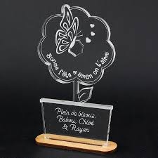 Fête des mères chocolat, anniversaire maman, cadeau maman, cadeau fête des mères, bonne fête maman, cadeau original fête maman. Trophee Personnalise Fete Des Meres Fleur En Pot Fabrique En France