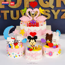 It's a mickey mouse christmas!! 844pcs Disney Mickey Mouse Cake Building Blocks Micro Classic Cartoon Flamingo Mini Bricks Figures For Christmas Gift Best Sale 22f612 Cicig