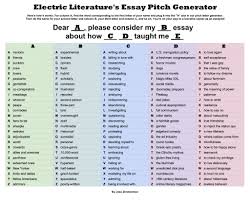 write the perfect personal essay pitch with our handy chart