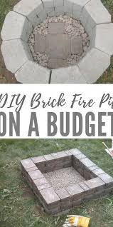 Diy Brick Fire Pit On A Budget This Project Is Easy To Make And Because Its Made Of Brick It Is A Sturdy Pit You In 2020 Backyard Fire Brick
