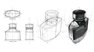 Design Sketching Online Lecture Ink Bottle Design Sketch Sketch Design Industrial Design Sketch