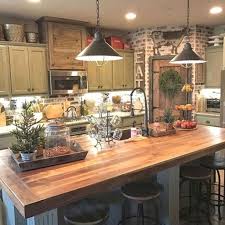 46 Inspiring Rustic Country Kitchen Ideas To Renew Your Ordinary Kitchen With Images Rustic Kitchen Cabinets Rustic Farmhouse Kitchen Farmhouse Kitchen Cabinets